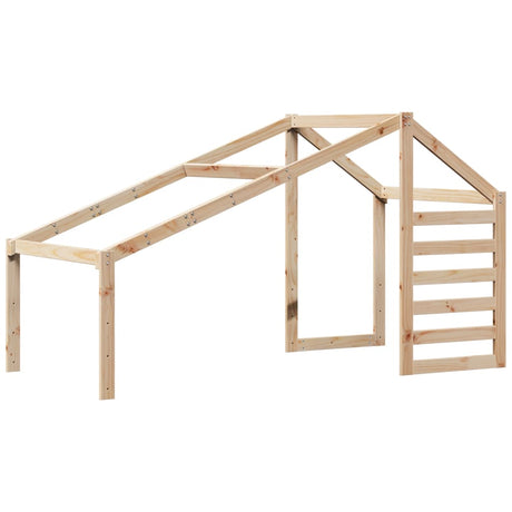 Kids' Bed Roof Solid Wood Pine