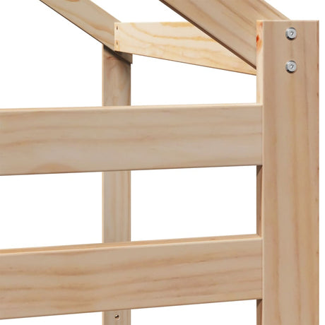 Kids' Bed Roof Solid Wood Pine