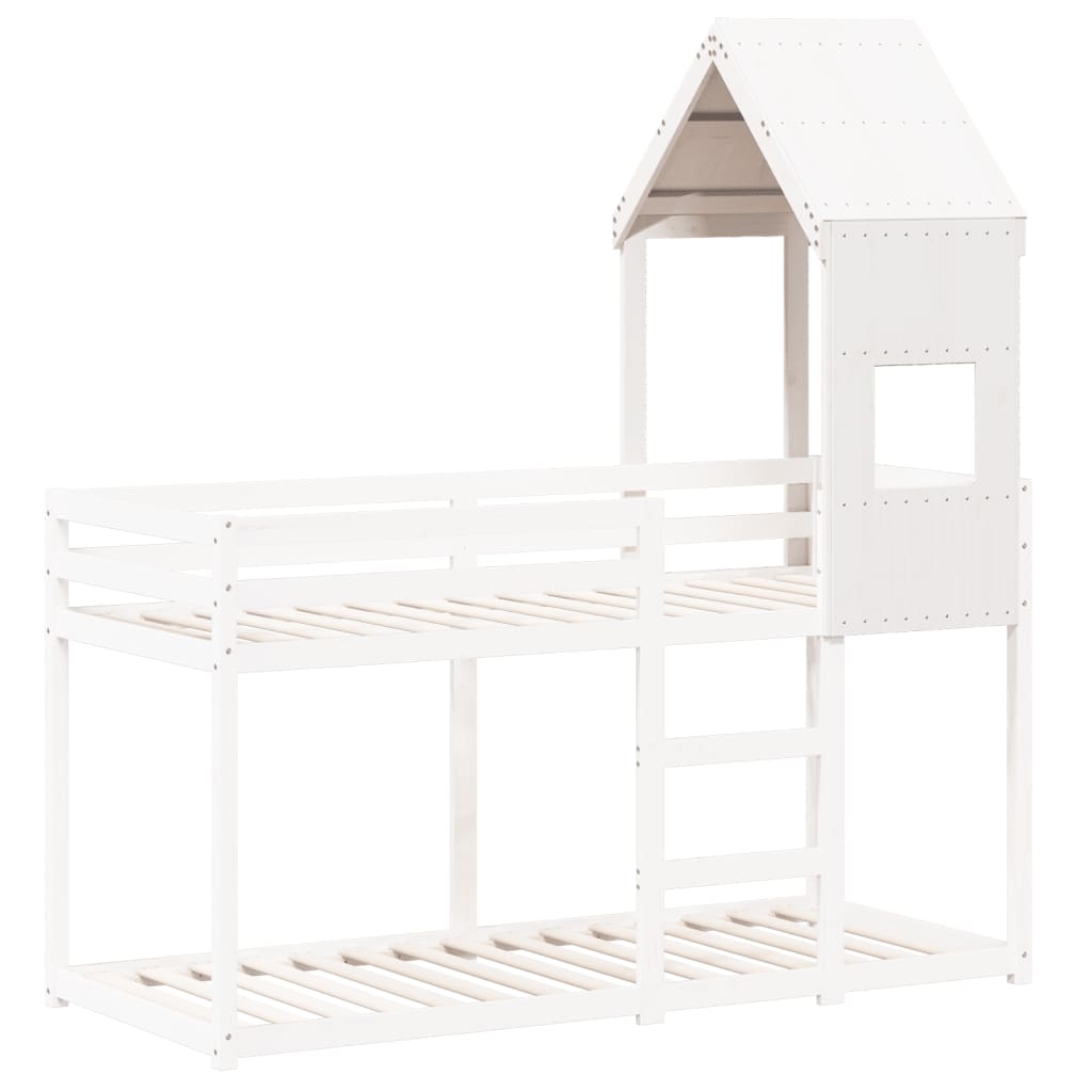 Kids' Bed Roof Solid Wood Pine