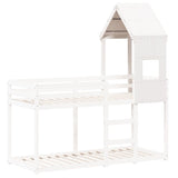 Kids' Bed Roof Solid Wood Pine