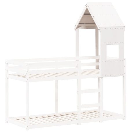 Kids' Bed Roof Solid Wood Pine
