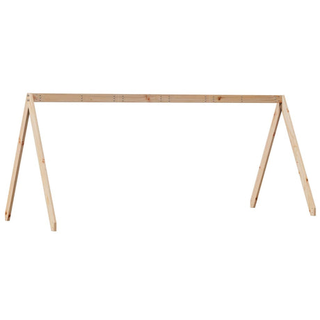Kids' Bed Roof Solid Wood Pine