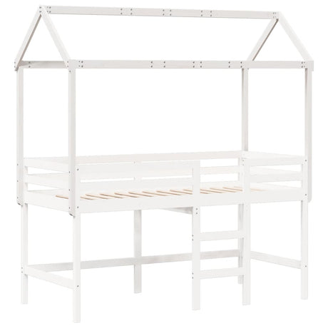 Kids' Bed Roof Solid Wood Pine