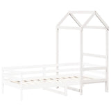 Kids' Bed Roof Solid Wood Pine