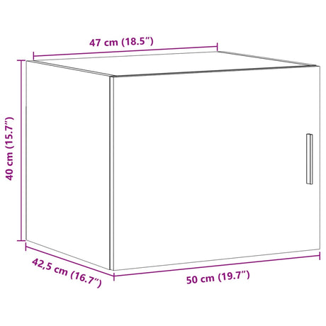 Wall Cabinet 50X42.5X40 Cm Engineered Wood