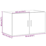 Wall Cabinet 70X42.5X40 Cm Engineered Wood