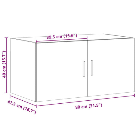 Wall Cabinet 80X42.5X40 Cm Engineered Wood