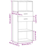 Highboard 50X42.5X124 Cm Engineered Wood