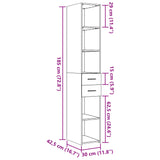 Highboard 30X42.5X185 Cm Engineered Wood