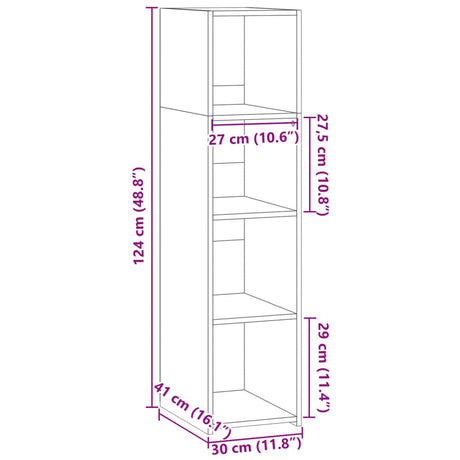 Highboard 30X41X124 Cm Engineered Wood
