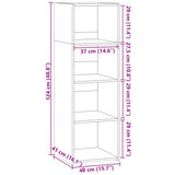 Highboard 40X41X124 Cm Engineered Wood