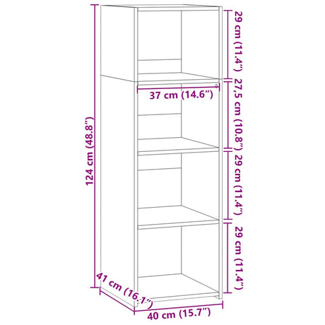 Highboard 40X41X124 Cm Engineered Wood