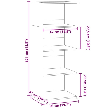 Highboard 50X41X124 Cm Engineered Wood