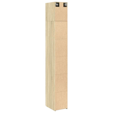 Slim Storage Cabinet 30X42.5X225 Cm Engineered Wood