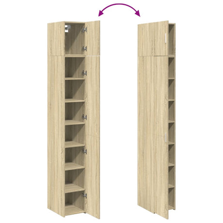 Slim Storage Cabinet 30X42.5X225 Cm Engineered Wood
