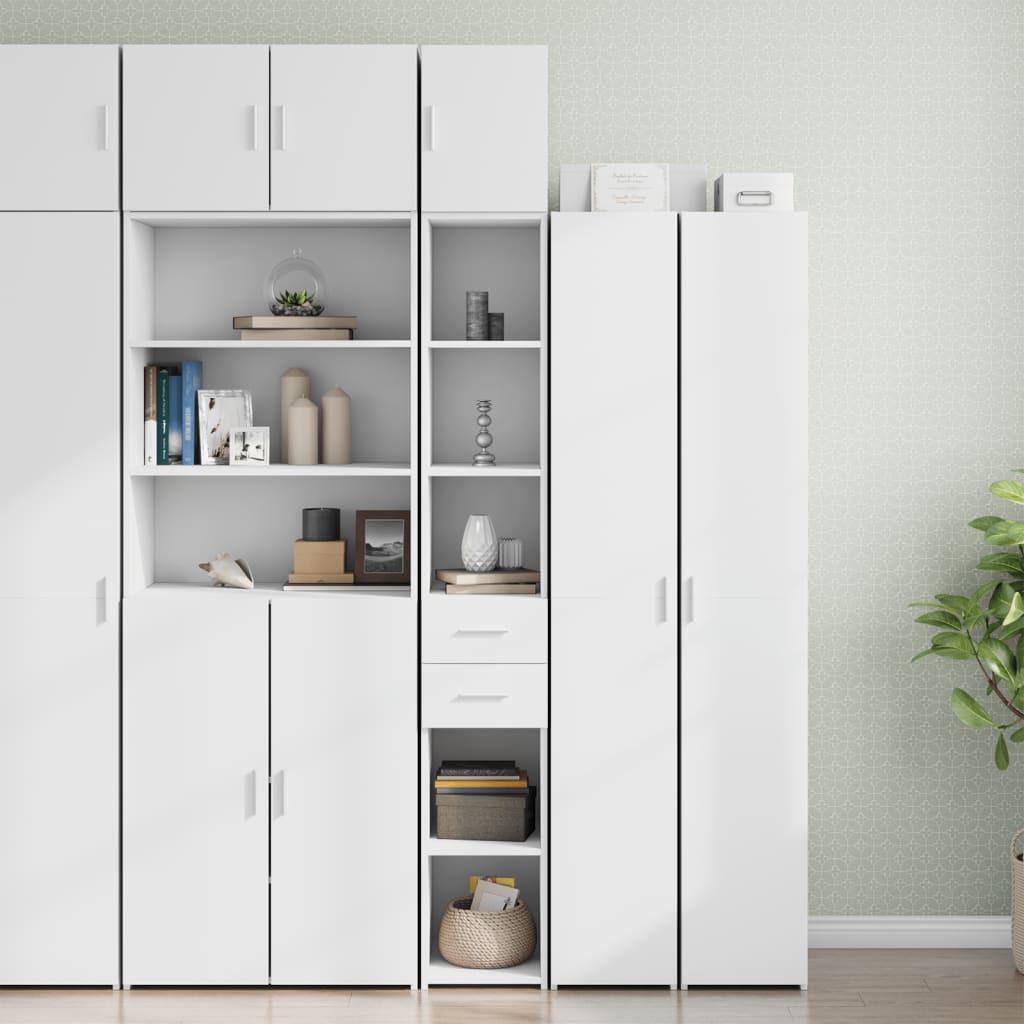Slim Storage Cabinet 30X42.5X225 Cm Engineered Wood