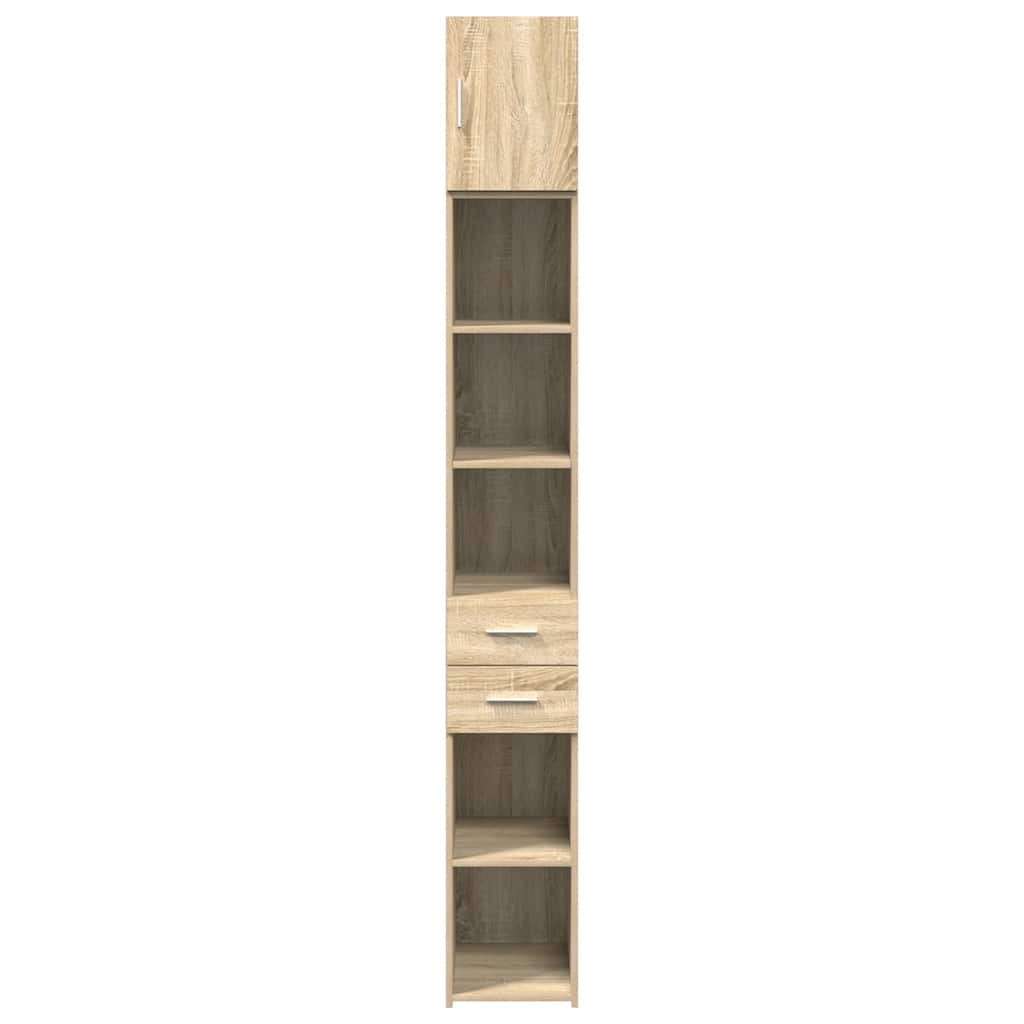 Slim Storage Cabinet 30X42.5X225 Cm Engineered Wood
