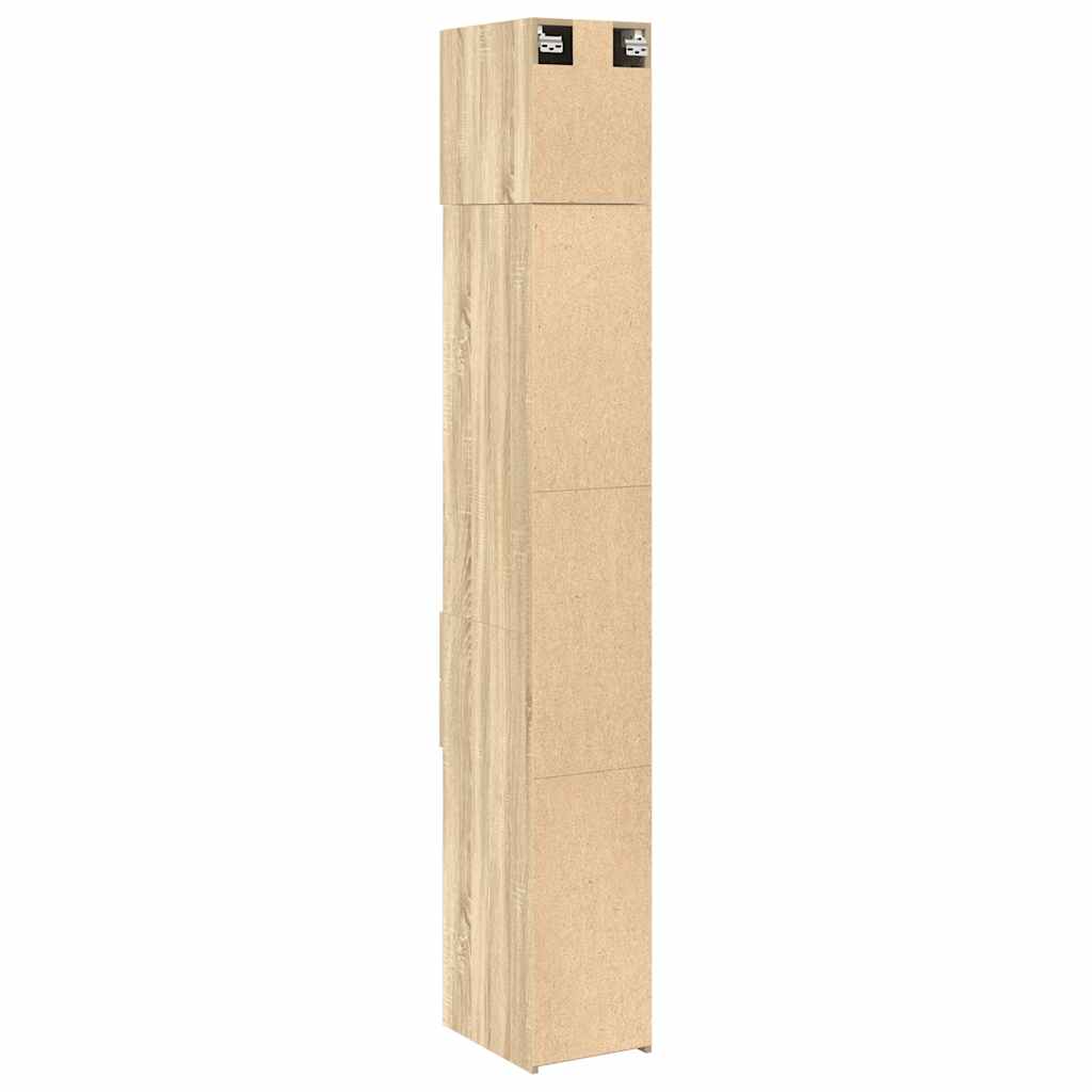 Slim Storage Cabinet 30X42.5X225 Cm Engineered Wood
