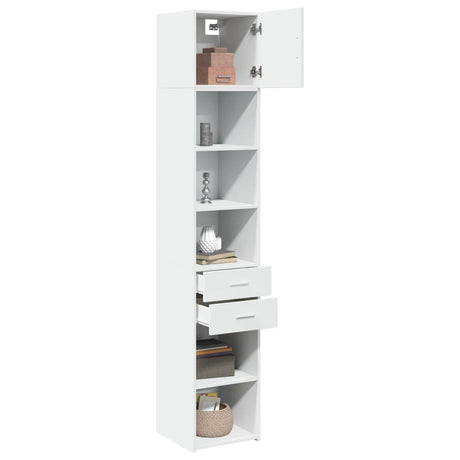 Slim Storage Cabinet 40X42.5X225 Cm Engineered Wood