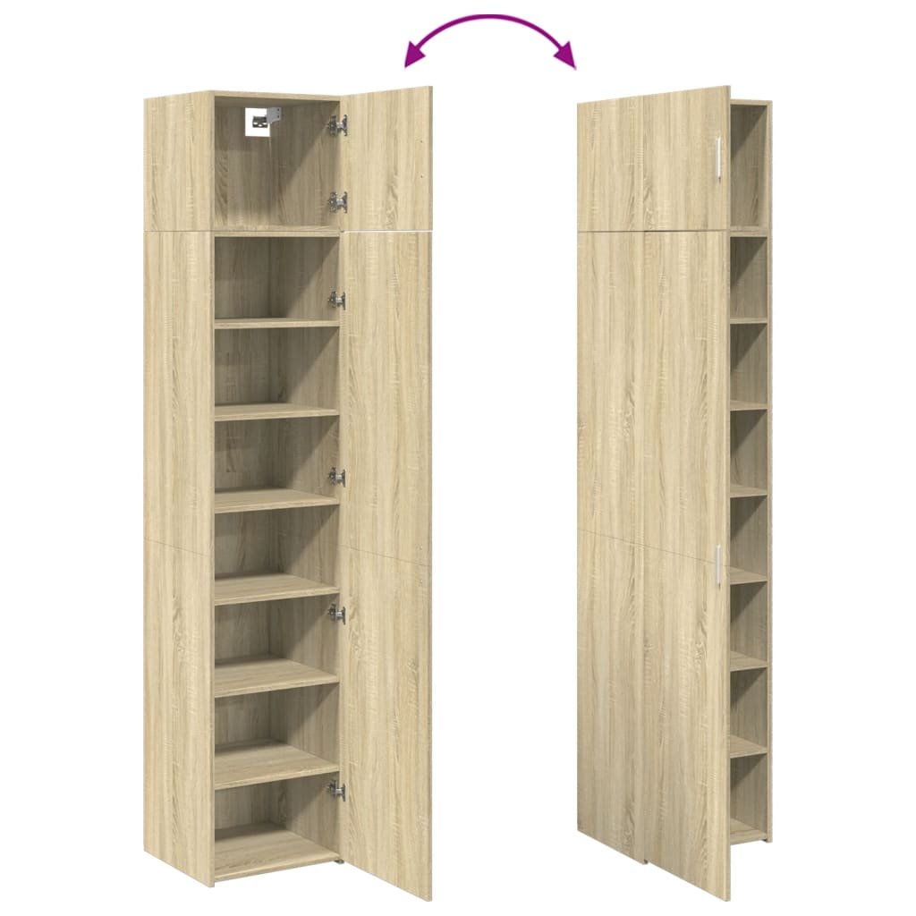 Slim Storage Cabinet 45X42.5X225 Cm Engineered Wood
