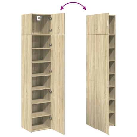 Slim Storage Cabinet 45X42.5X225 Cm Engineered Wood
