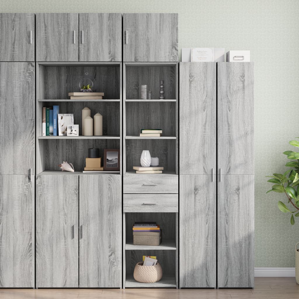 Slim Storage Cabinet 45X42.5X225 Cm Engineered Wood