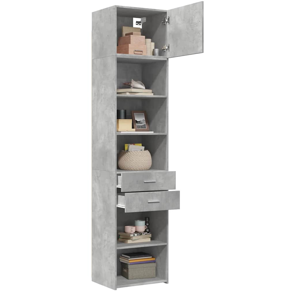 Slim Storage Cabinet 50X42.5X225 Cm Engineered Wood