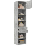 Slim Storage Cabinet 50X42.5X225 Cm Engineered Wood