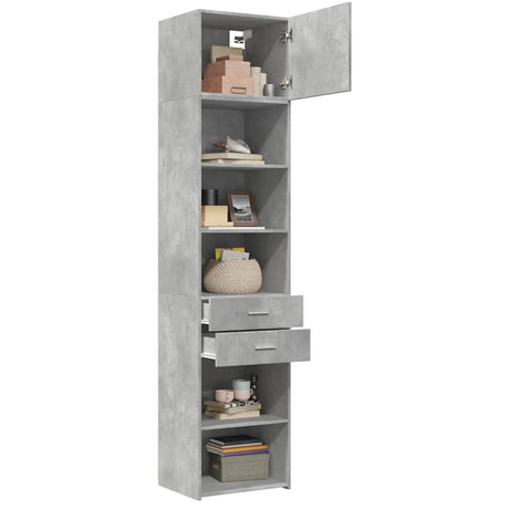 Slim Storage Cabinet 50X42.5X225 Cm Engineered Wood