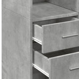 Storage Cabinet 70X42.5X225 Cm Engineered Wood