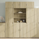 Storage Cabinet 80X42.5X225 Cm Engineered Wood