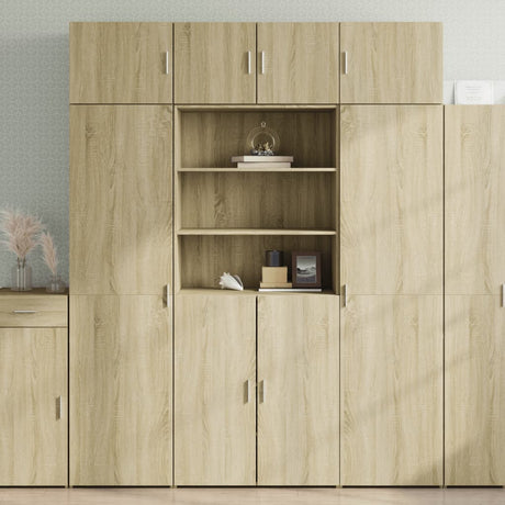 Storage Cabinet 80X42.5X225 Cm Engineered Wood