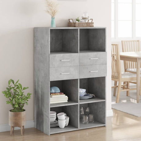 Highboard 80X42.5X124 Cm Engineered Wood