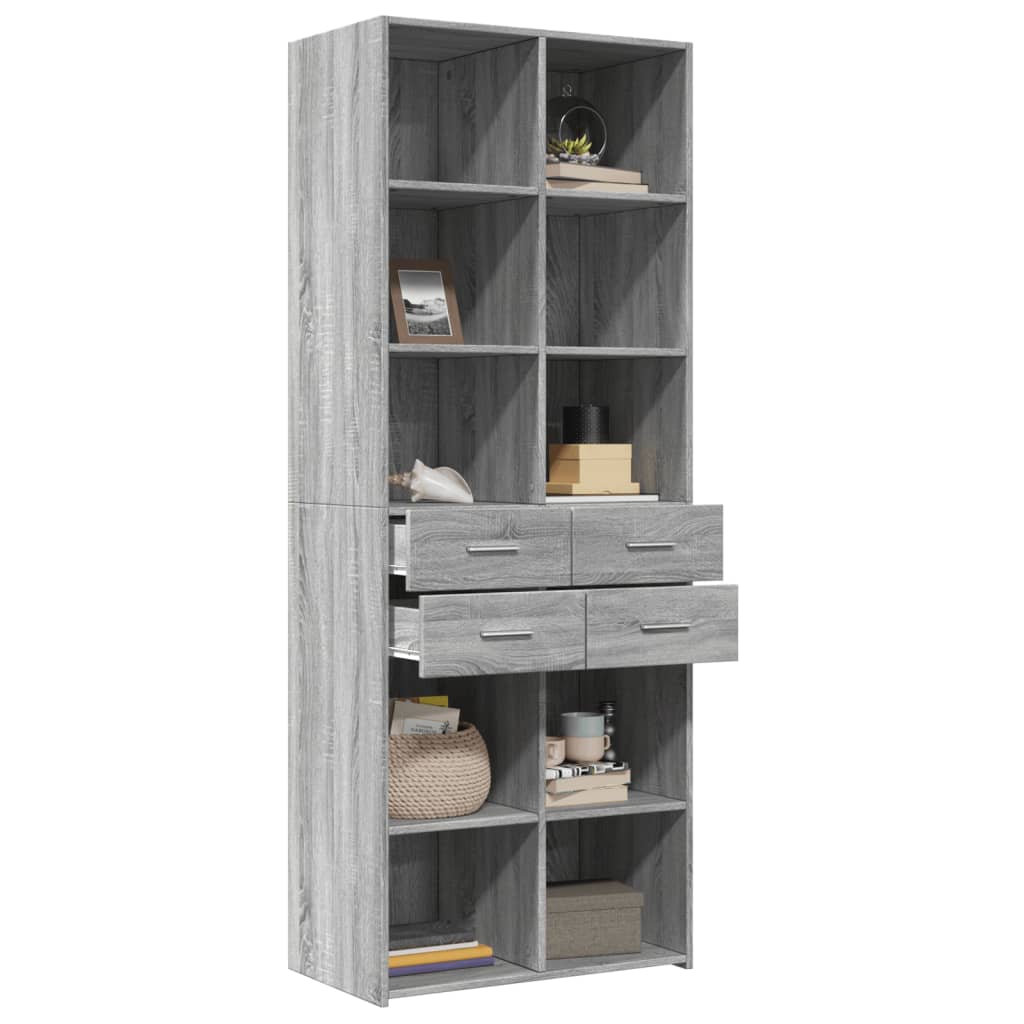 Highboard 70X42.5X185 Cm Engineered Wood