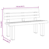 Garden Bench 110X52X71 Cm Polypropylene