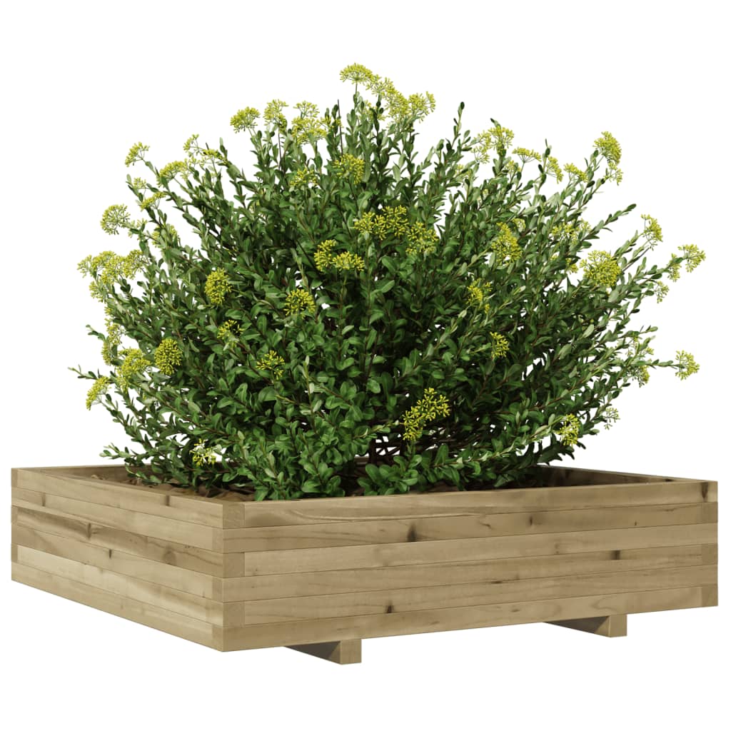 Garden Planter 100X100X26.5 Cm Impregnated Wood Pine