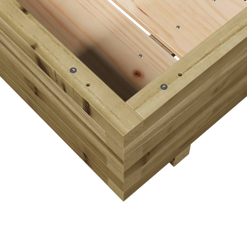Garden Planter 100X100X26.5 Cm Impregnated Wood Pine