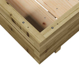 Garden Planter 100X100X26.5 Cm Impregnated Wood Pine