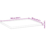 Table Top Rectangular Solid Wood Acacia