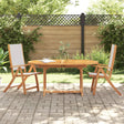 Folding Garden Chairs 4 Pcs Solid Wood Acacia And Textilene