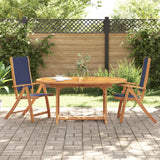 Folding Garden Chairs 4 Pcs Solid Wood Acacia And Textilene