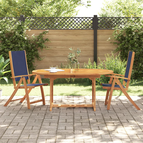 Folding Garden Chairs 4 Pcs Solid Wood Acacia And Textilene