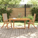 Folding Garden Chairs 4 Pcs Solid Wood Acacia And Textilene