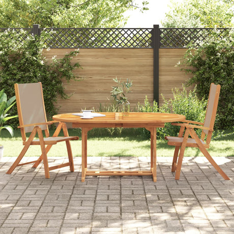 Folding Garden Chairs 4 Pcs Solid Wood Acacia And Textilene