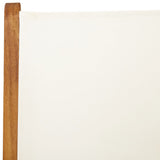 7 Piece Garden Dining Set White Fabric And Solid Wood