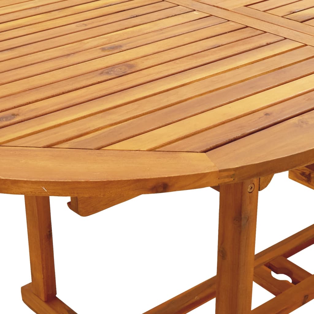 7 Piece Garden Dining Set White Fabric And Solid Wood