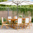 7 Piece Garden Dining Set White Fabric And Solid Wood