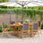 7 Piece Garden Dining Set White Fabric And Solid Wood