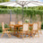 7 Piece Garden Dining Set White Fabric And Solid Wood