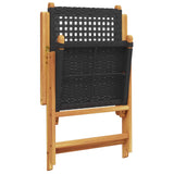 7 Piece Garden Dining Set Poly Rattan And Solid Wood